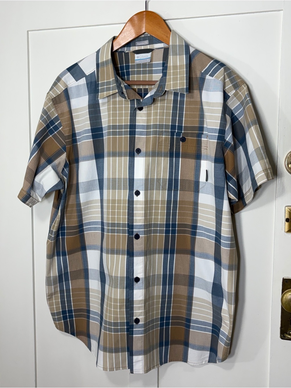 Columbia Sportswear Short-Sleeve Plaid Button-Down Regular Fit Shirt XL